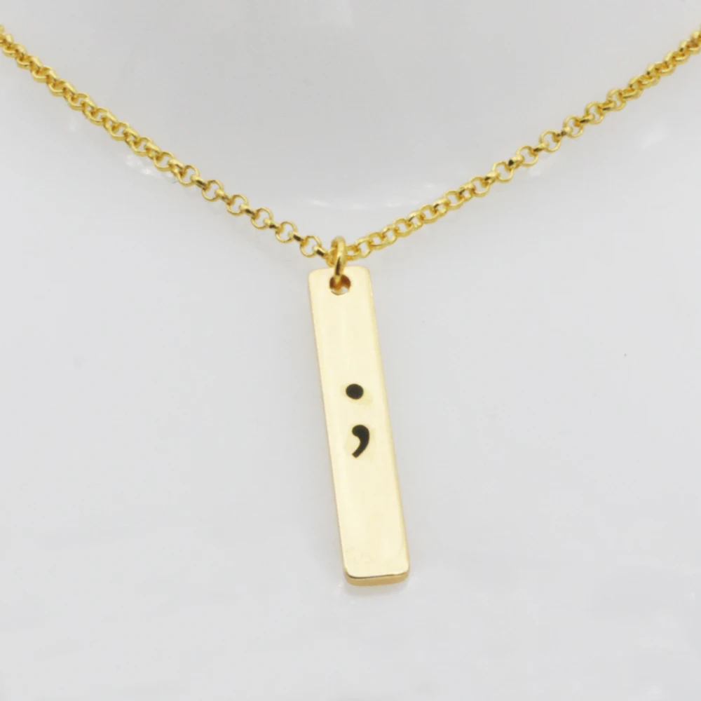 My Story Isn't Over Prevent Suicide Semicolon Charm Necklace Aliexpress Top-selling Accept Drop Shipping YP3913
My Story Isn't Over Prevent Suicide Semicolon Charm Necklace Aliexpress Top-selling Accept Drop Shipping YP3913