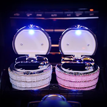Crystal Diamond Car Ashtray with LED Blu-Ray High Temperature Resistance Auto Cigarette Ashtray Portable Gift for Women Girls
Crystal Diamond Car Ashtray with LED Blu-Ray High Temperature Resistance Auto Cigarette Ashtray Portable Gift for Women Girls