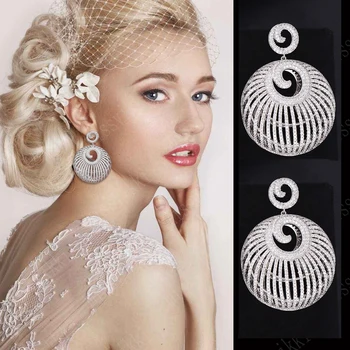 missvikki Unique Design Top Quality Full CZ Stone Round Pendant Earring Jewelry For Women Bridal Wedding Appointment Party Show
missvikki Unique Design Top Quality Full CZ Stone Round Pendant Earring Jewelry For Women Bridal Wedding Appointment Party Show