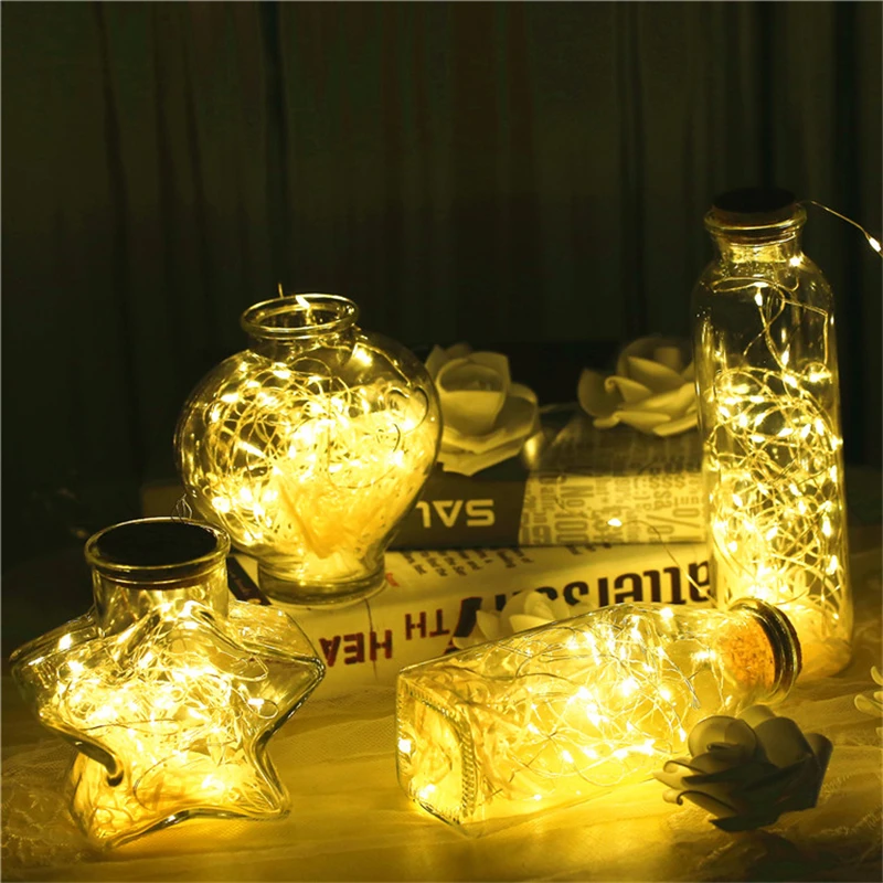 Bottle Light LED String Copper Wire Battery Powered 3 Modes Optional Cork Fairy Ball For Garden Home Party Romantic DIY | Освещение