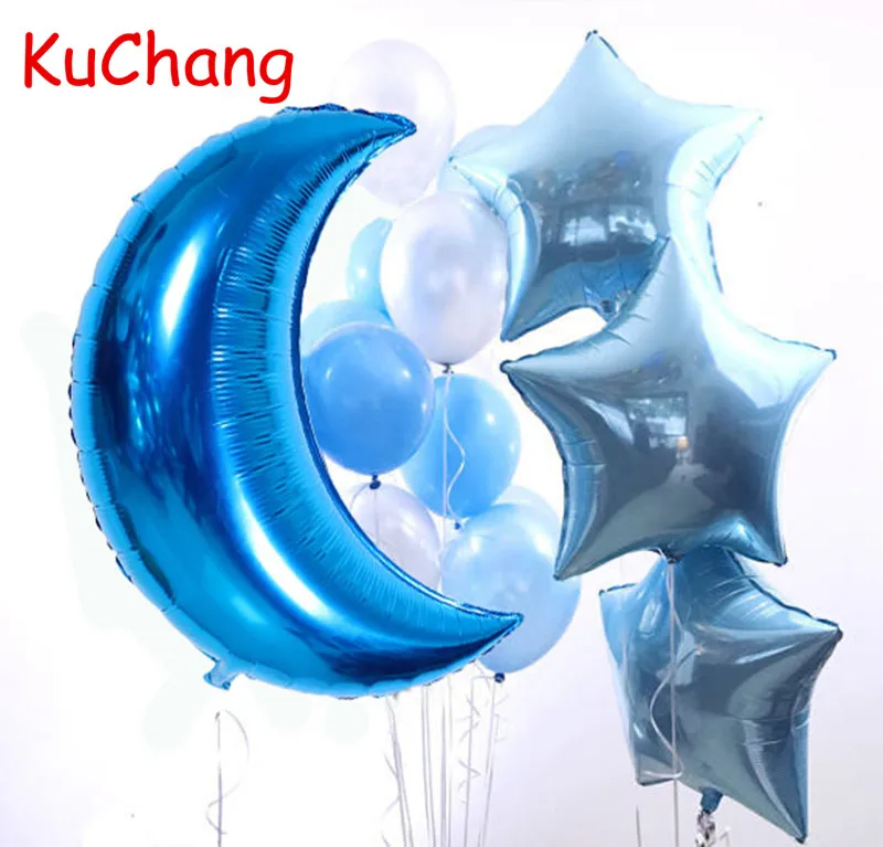 13pcs/Lot 32inch Large Moon EID Foil Balloons Baby Birthday Party Pearl Star Balloon Decor 12inch latex Balalos Supplies Toy
13pcs/Lot 32inch Large Moon EID Foil Balloons Baby Birthday Party Pearl Star Balloon Decor 12inch latex Balalos Supplies Toy