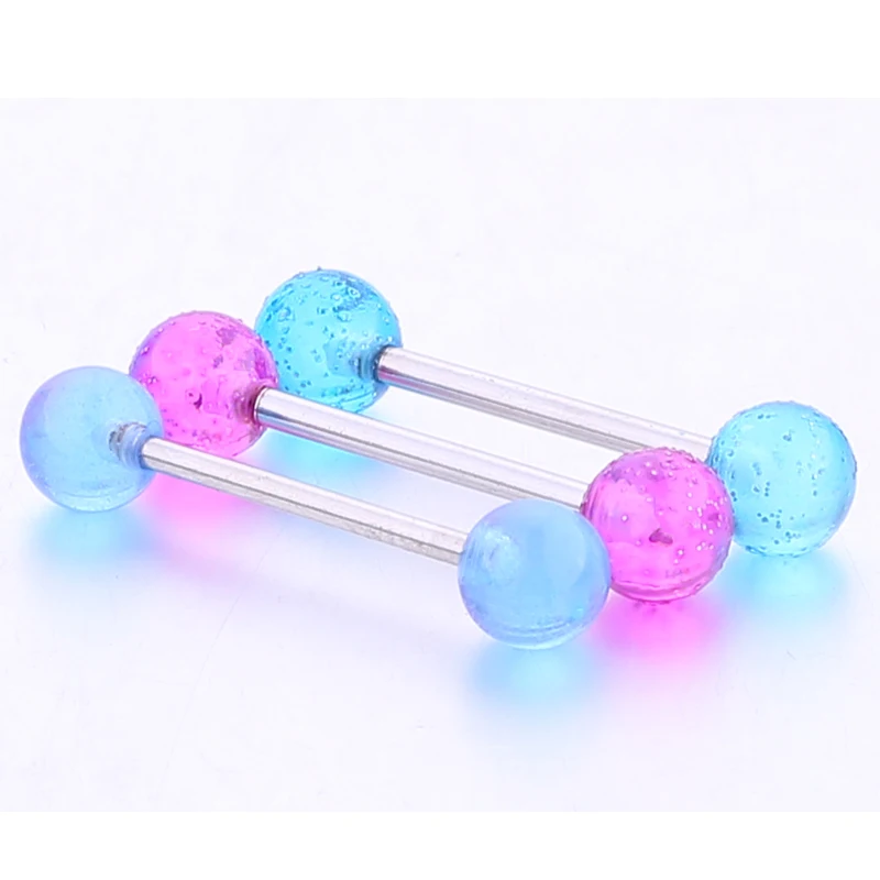 14G Barbell tongue piercing two balls tongue ring tongue stud fashion body piercing jewelry
14G Barbell tongue piercing two balls tongue ring tongue stud fashion body piercing jewelry