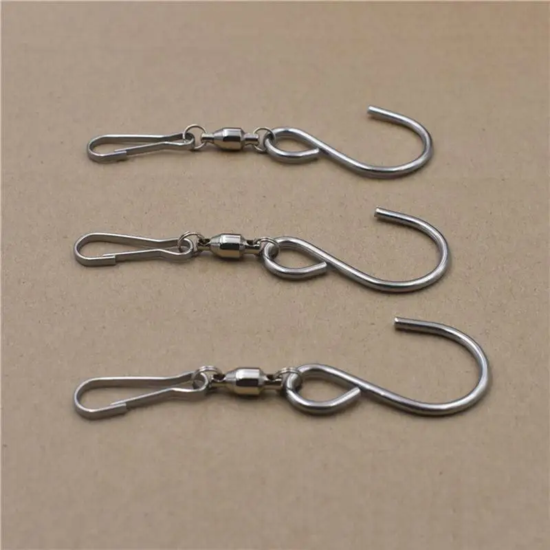 Stainless Steel S-Shape Swivel Hooks Wall Hanging Wind Chimes Rotate Rack Holder