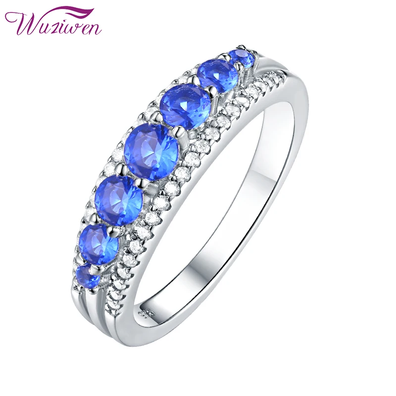 Wuziwen Promise Wedding Engagement Ring For Women 925 Sterling Silver Eternity Band Blue Zircon Size 5-10 Luxury Jewelry Gift
Wuziwen Promise Wedding Engagement Ring For Women 925 Sterling Silver Eternity Band Blue Zircon Size 5-10 Luxury Jewelry Gift
