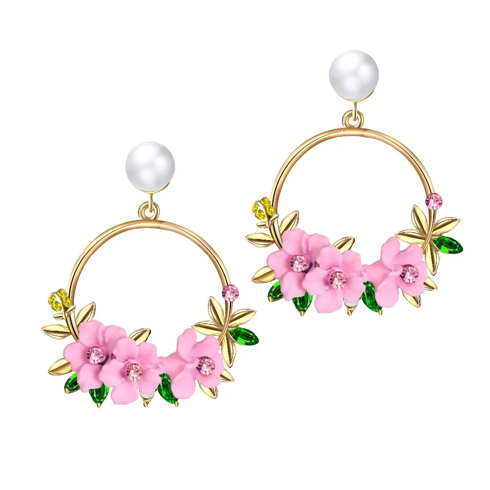 Vintage loop Flower Earrings For Women Gold Color RomaticRound Circle Drop Earring Party Gifts wholesale 2018 new design
Vintage loop Flower Earrings For Women Gold Color RomaticRound Circle Drop Earring Party Gifts wholesale 2018 new design