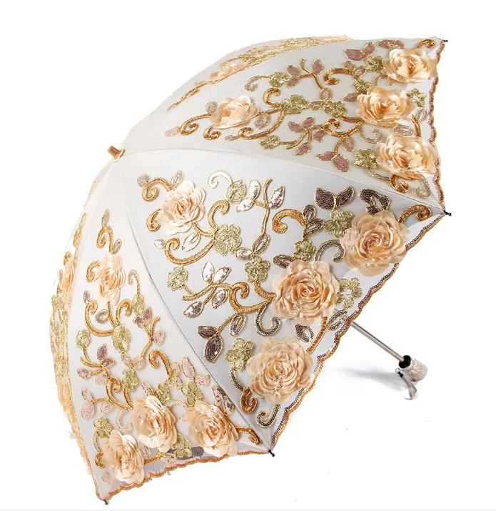CMM 4 color 2 Folding Lace Double-layer Umbrellas Handmade embroidery three-dimensional flowers UV protection radius 50CM *8K
CMM 4 color 2 Folding Lace Double-layer Umbrellas Handmade embroidery three-dimensional flowers UV protection radius 50CM *8K