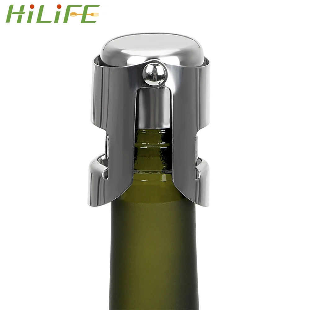 

HILIFE Stainless Steel Champagne Sparkling stopper Bar Tools Wine Beer Bottle Cork Plug Wine Bottle Stopper Sealing Bottle Cap