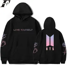 

LUCKYFRIDAYF BTS Kpop Love Yourself Harajuku Cap Sweatshirt Bangtan Boys Fashion Hoodies 2018 Women And Winter K-pop Clothes