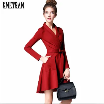 KMETRAM Elegant Winter Dress 2020 Office Dresses For Women Decorative Sashes V-Neck Vintage Vestidos Black Plus Size 2XL HH537
KMETRAM Elegant Winter Dress 2020 Office Dresses For Women Decorative Sashes V-Neck Vintage Vestidos Black Plus Size 2XL HH537