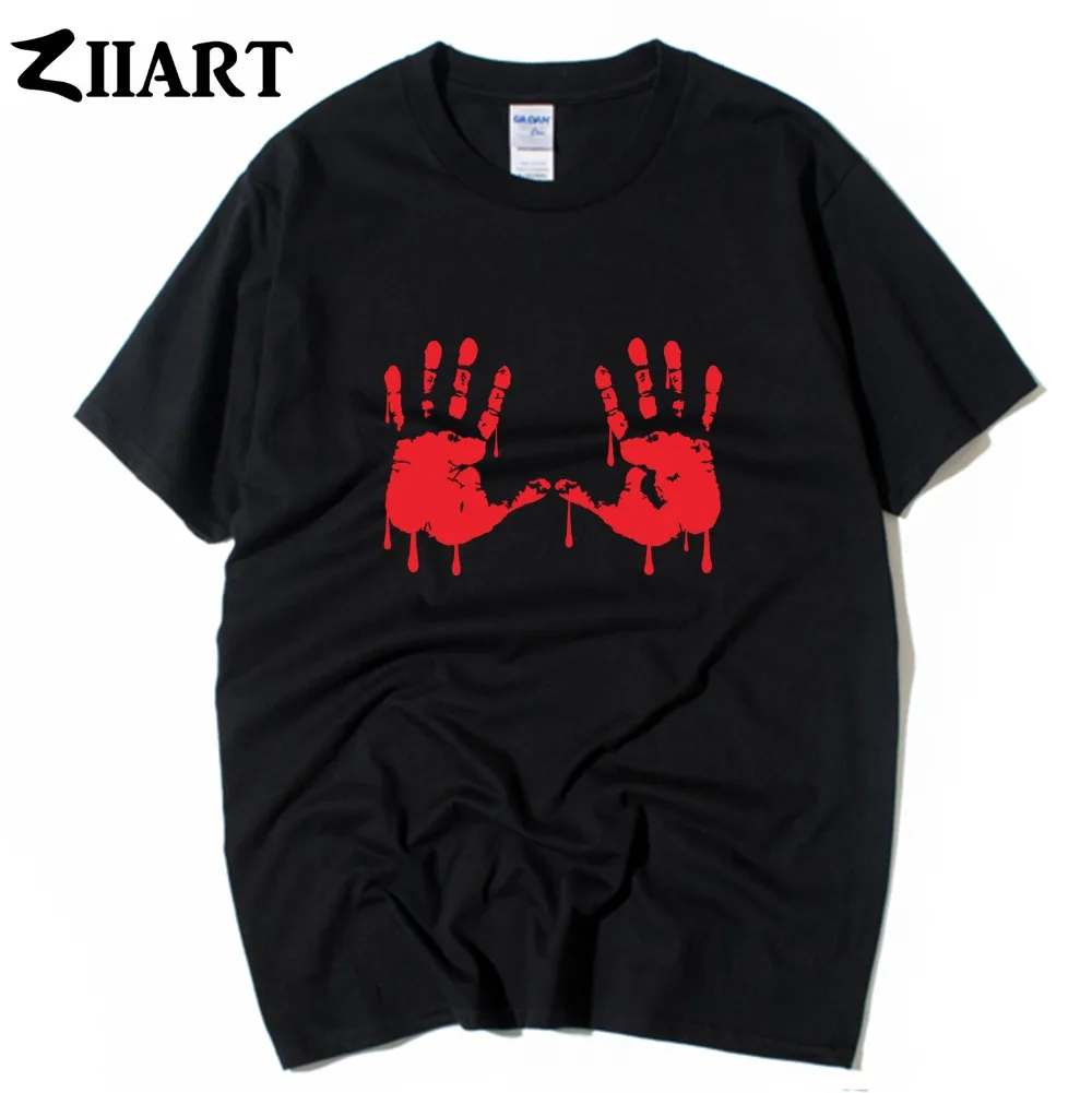 bloody hand printing zombie the walking dead couple clothes man boys male o-neck cotton short-sleeve T-shirt
bloody hand printing zombie the walking dead couple clothes man boys male o-neck cotton short-sleeve T-shirt
