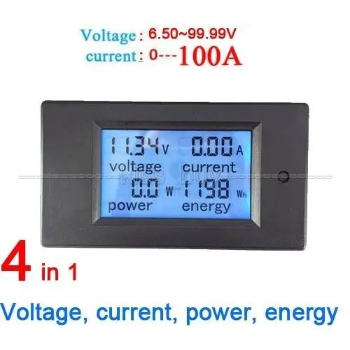 Multimeter Ammeter Voltmeter DC 6.5-100V 50A 100A LCD Digital Current Voltage Power Energy Meter Battery Monitor Tester Shunt
Multimeter Ammeter Voltmeter DC 6.5-100V 50A 100A LCD Digital Current Voltage Power Energy Meter Battery Monitor Tester Shunt