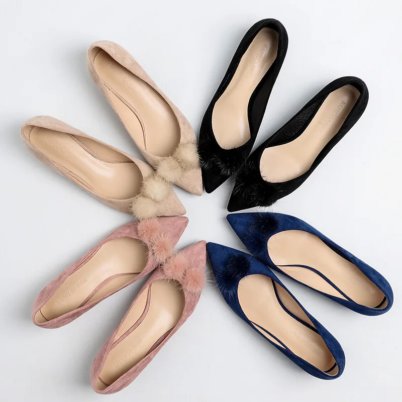 mink fur ball flat shoes woman pointed toe flats double fur ball working shoes elegant ladies pink espadrilles mules shoes 113
mink fur ball flat shoes woman pointed toe flats double fur ball working shoes elegant ladies pink espadrilles mules shoes 113