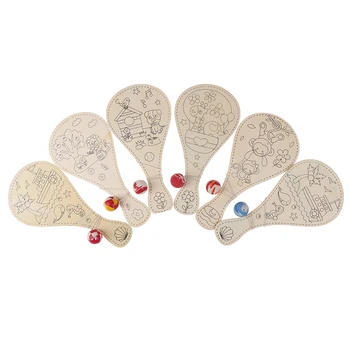 Creative DIY Manual Painting Pat Ball Educational Handmade Game Painting DIY Wooden Toy Racket Graffiti Toys For Children
Creative DIY Manual Painting Pat Ball Educational Handmade Game Painting DIY Wooden Toy Racket Graffiti Toys For Children