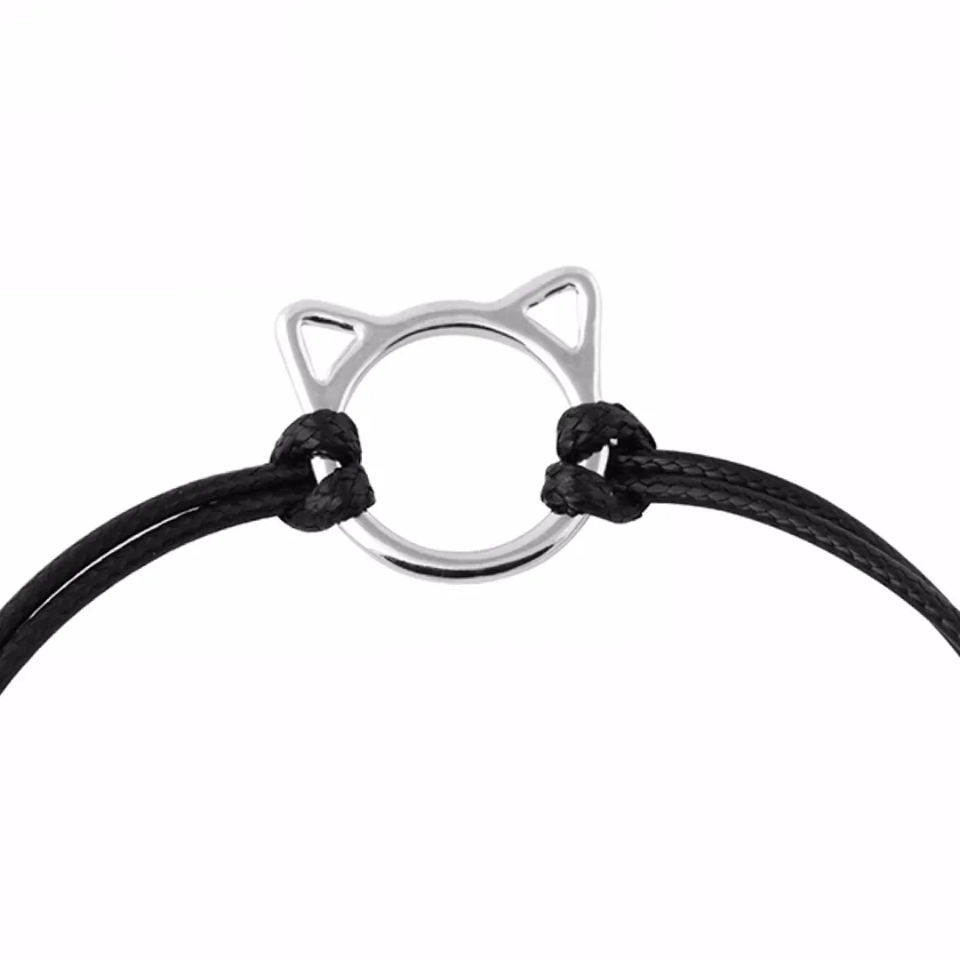 Classic pulseira feminina Silver Color Bracelet Shellhard Punk Lovely Cute Cat Leather Hand Chain Bracelets For Women Jewelry
Classic pulseira feminina Silver Color Bracelet Shellhard Punk Lovely Cute Cat Leather Hand Chain Bracelets For Women Jewelry