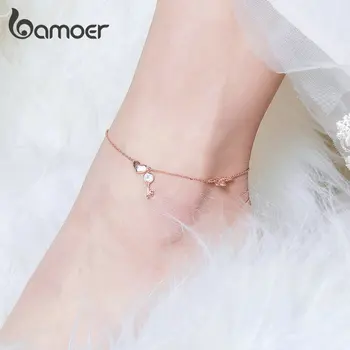 bamoer Love Key Heart Silver Anklets for Women Rose Gold Color Chain Bracelets for Leg Foot Jewelry Femme Accessories BST001
bamoer Love Key Heart Silver Anklets for Women Rose Gold Color Chain Bracelets for Leg Foot Jewelry Femme Accessories BST001