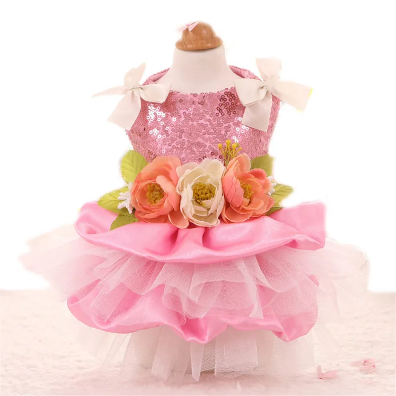 GLORIOUS KEK Luxury Designer Pet Dog Wedding Dress Summer Dog Clothes Floral Puppy Tutu with Satin Bow Sequine Pet Skirt Costume
GLORIOUS KEK Luxury Designer Pet Dog Wedding Dress Summer Dog Clothes Floral Puppy Tutu with Satin Bow Sequine Pet Skirt Costume