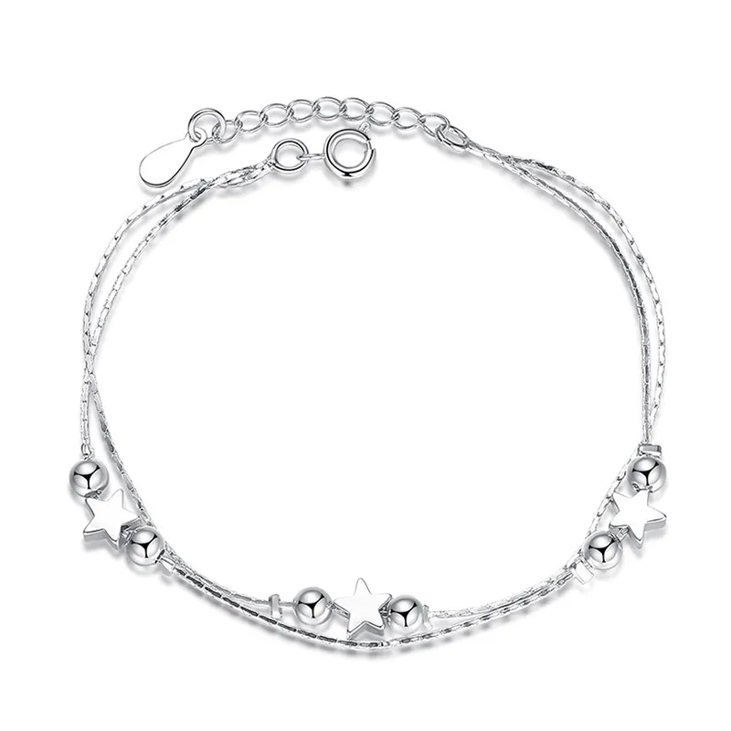 Crazy Feng New Cute Fashion Jewelry Balls Stars Charm Bracelets For Women Silver Color Multi-layer Chain Bracelet Bijoux Gift
Crazy Feng New Cute Fashion Jewelry Balls Stars Charm Bracelets For Women Silver Color Multi-layer Chain Bracelet Bijoux Gift