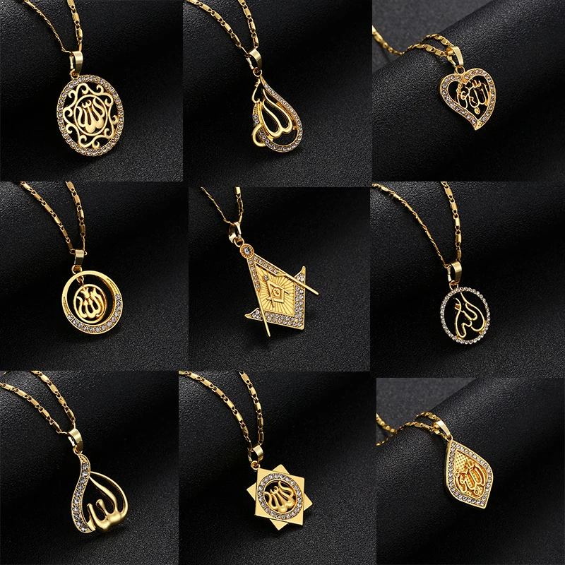 wholesale New Gold/Silver/Rose Gold Colors Arabic Islamic God Allah Pendant Necklace Muslim Women Charm Jewelry
wholesale New Gold/Silver/Rose Gold Colors Arabic Islamic God Allah Pendant Necklace Muslim Women Charm Jewelry