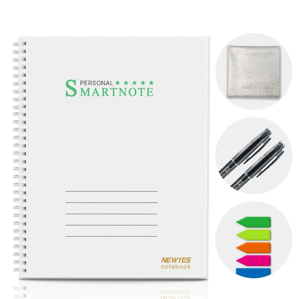 NEWYES A4 Smart Reusable Erasable Notebook Wirebound Cloud Storage rewritable Journal Diary Notepad with Pen Draft Paper for Kid
NEWYES A4 Smart Reusable Erasable Notebook Wirebound Cloud Storage rewritable Journal Diary Notepad with Pen Draft Paper for Kid