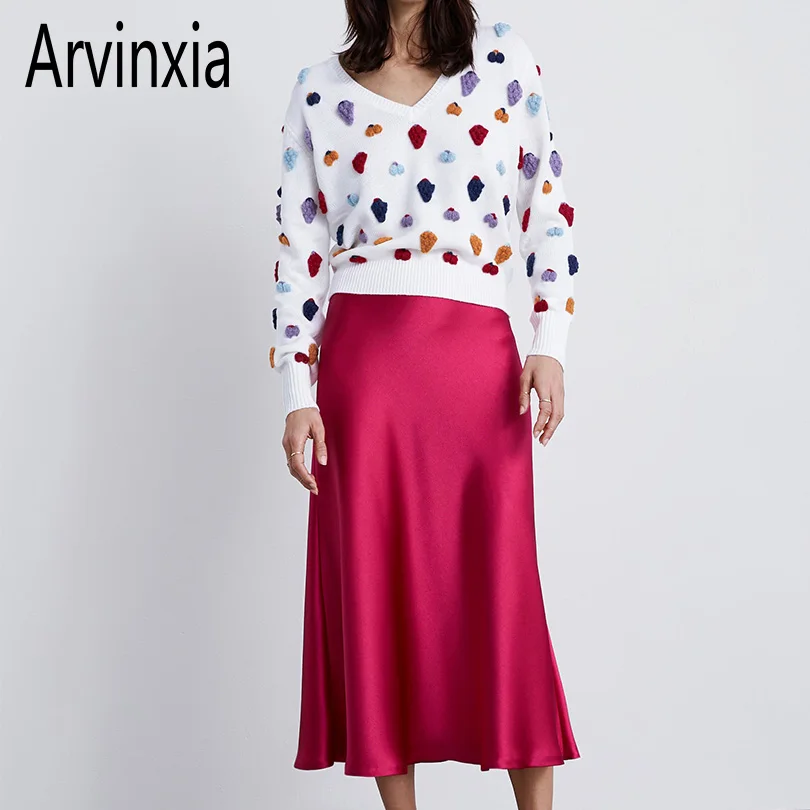 Arvinxia ZA Fashion Colorful Appliques Women Sweaters New Arrivals Long Sleeves Ladies Pullovers Casual Winter V Neck Woman Tops
Arvinxia ZA Fashion Colorful Appliques Women Sweaters New Arrivals Long Sleeves Ladies Pullovers Casual Winter V Neck Woman Tops