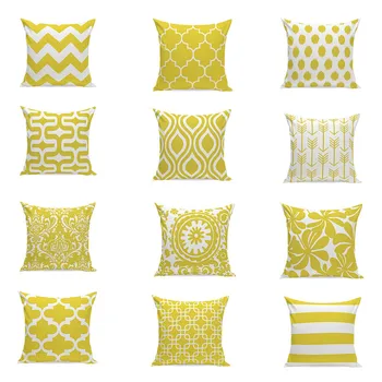 Wholesale Lemon Yellow Geometric Pattern 45x45cm Cushion Covers Cotton Linen Square throw Pillow Cases Sofa Car Home Decoration
Wholesale Lemon Yellow Geometric Pattern 45x45cm Cushion Covers Cotton Linen Square throw Pillow Cases Sofa Car Home Decoration
