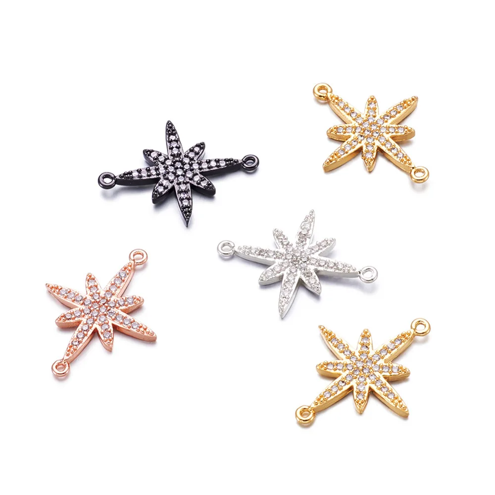 5pcs 18x23x2mm Brass Micro Pave Cubic Zirconia Links Jewelry Findings, Flower, Mixed Color Hole: 1mm
5pcs 18x23x2mm Brass Micro Pave Cubic Zirconia Links Jewelry Findings, Flower, Mixed Color Hole: 1mm