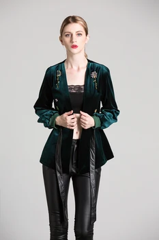 GoodliShow Spring Women Tops Retro Velvet Sexy V-neck Adjusting Waist Ladies Winter Jacket
GoodliShow Spring Women Tops Retro Velvet Sexy V-neck Adjusting Waist Ladies Winter Jacket