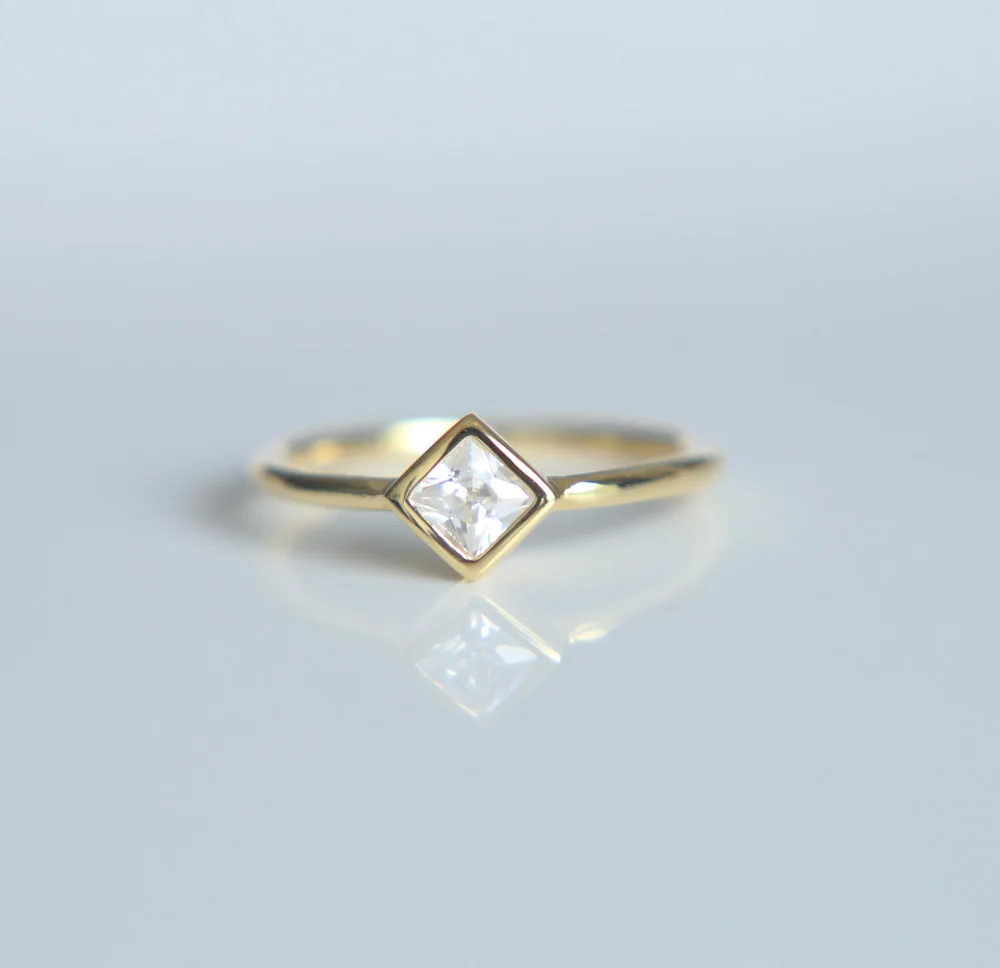 single stone ring design for female