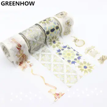 GREENHOW Gold Foil Gild Washi Tape Japanese Cute DIY Decorative Sticker Scrapbooking Diary Planner Notebook Masking Tape 3400
GREENHOW Gold Foil Gild Washi Tape Japanese Cute DIY Decorative Sticker Scrapbooking Diary Planner Notebook Masking Tape 3400