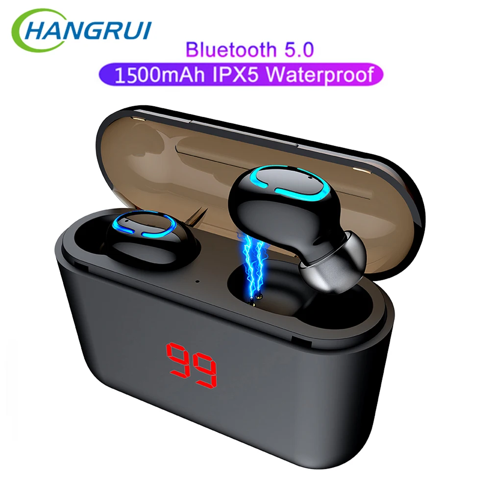 Hangrui Bluetooth 5.0 Earphone Q32 TWS Wireless Headphons Sport Stereo Gaming Headset Earbuds with Digital Display Charging Box
Hangrui Bluetooth 5.0 Earphone Q32 TWS Wireless Headphons Sport Stereo Gaming Headset Earbuds with Digital Display Charging Box