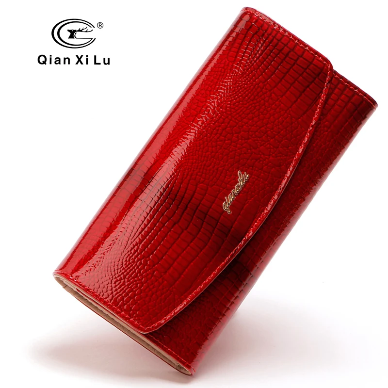 Qianxilu Designer For Women Long Purses 3Fold Leather Fashion Wallets Clutch Lady Party Wallet Female Card Holders High Quality
Qianxilu Designer For Women Long Purses 3Fold Leather Fashion Wallets Clutch Lady Party Wallet Female Card Holders High Quality