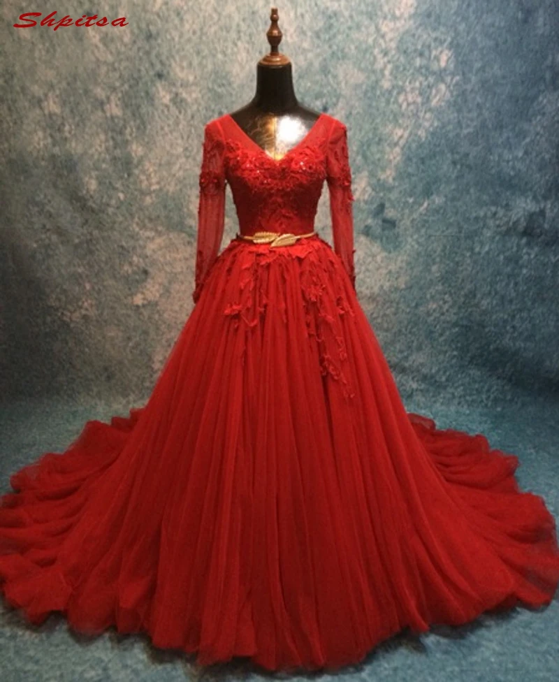 Long Sleeve Red Lace Prom Dresses Beaded Tulle Evening Party Dress for Graduation vestidos de baile festa gala jurken formatura
Long Sleeve Red Lace Prom Dresses Beaded Tulle Evening Party Dress for Graduation vestidos de baile festa gala jurken formatura