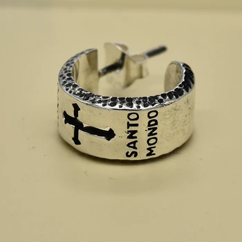 * Imported from Thailand, Men's Half Circle Earrings with Broad Cross, Retro Silver 925 Pure Silver Ear Nails
* Imported from Thailand, Men's Half Circle Earrings with Broad Cross, Retro Silver 925 Pure Silver Ear Nails