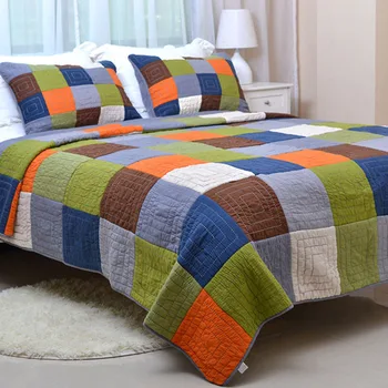 CHAUSUB Patchwork Quilt Set 3PC Handmade Quilts Bedding Washed Cotton Quilted Bedspread Bed Cover Sheet Shams King Size Coverlet
CHAUSUB Patchwork Quilt Set 3PC Handmade Quilts Bedding Washed Cotton Quilted Bedspread Bed Cover Sheet Shams King Size Coverlet