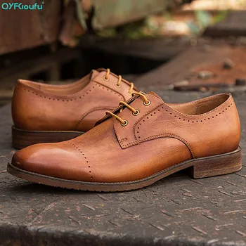 QYFCIOUFU 2019 Fashion Men's Cap Toe Brogue Derby Dress Shoes High Quality Genuine Leather Lace-up Men Luxury Casual Shoes Male
QYFCIOUFU 2019 Fashion Men's Cap Toe Brogue Derby Dress Shoes High Quality Genuine Leather Lace-up Men Luxury Casual Shoes Male