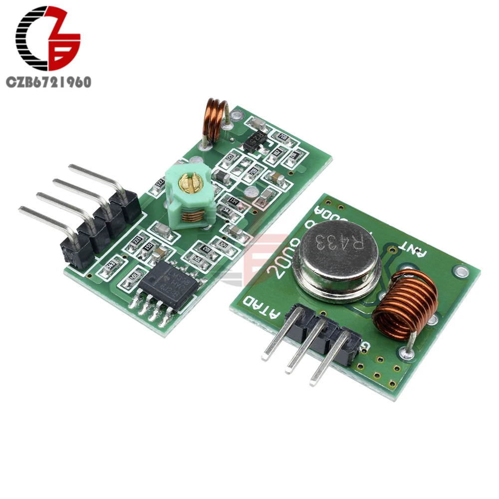 1Set 433Mhz RF Wireless Transmitter and Receiver Module Transceiver DIY Kit for Arduino ARM MCU WL
1Set 433Mhz RF Wireless Transmitter and Receiver Module Transceiver DIY Kit for Arduino ARM MCU WL