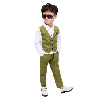 Brand Flower Boys Formal Suit School Children Fake Vest Shirt Pants 2pcs Clothing Set Gentleman Kids Birthday Party Wedding Suit
Brand Flower Boys Formal Suit School Children Fake Vest Shirt Pants 2pcs Clothing Set Gentleman Kids Birthday Party Wedding Suit