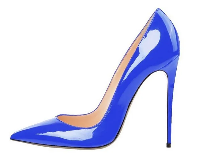 Deep Blue Patent Leather Pumps Pointed Toe Slip-on Hight Heels Ladies Wedding Dress Shoes Metal Heel Stiletto Shoos for Women
Deep Blue Patent Leather Pumps Pointed Toe Slip-on Hight Heels Ladies Wedding Dress Shoes Metal Heel Stiletto Shoos for Women
