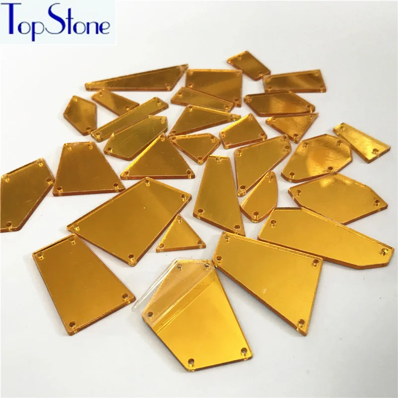 Top quality 30 Shapes Gold Mirror sew on rhinestones with holes flat back Golden acrylic Sew on Stone 30pcs for dress clothing
Top quality 30 Shapes Gold Mirror sew on rhinestones with holes flat back Golden acrylic Sew on Stone 30pcs for dress clothing