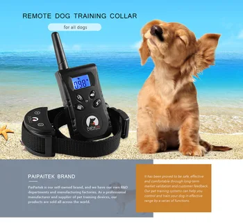 Pet Dog Training Collar Rechargeable Electrical Anti Bark Waterproof Function Trainer Remote Shock NoBarking Dog Training Tool
Pet Dog Training Collar Rechargeable Electrical Anti Bark Waterproof Function Trainer Remote Shock NoBarking Dog Training Tool