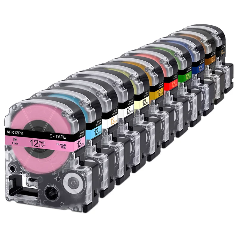 11 шт смешанных цветов лент 12 мм совместимый для LA 4LBK SFR12PK Epson/Kingjim принтер этикеток