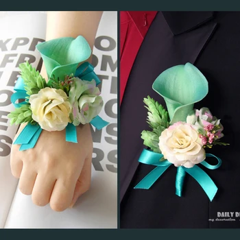 Brand new blue calla lily wedding bride wrist / hand flowers wedding groom corsage boutonniere for wedding party or photographic
Brand new blue calla lily wedding bride wrist / hand flowers wedding groom corsage boutonniere for wedding party or photographic
