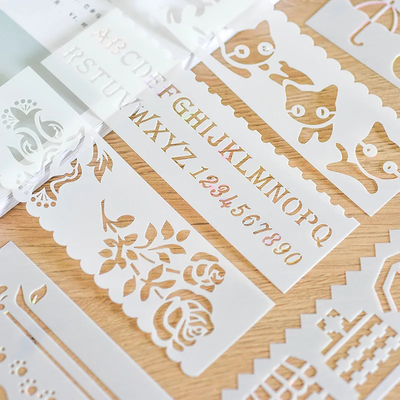 8pcs Painting Template Rulers Scrapbooking Stamps Album Decorative Embossing Paper Tags Invitation Cards DIY Craft Tool
8pcs Painting Template Rulers Scrapbooking Stamps Album Decorative Embossing Paper Tags Invitation Cards DIY Craft Tool