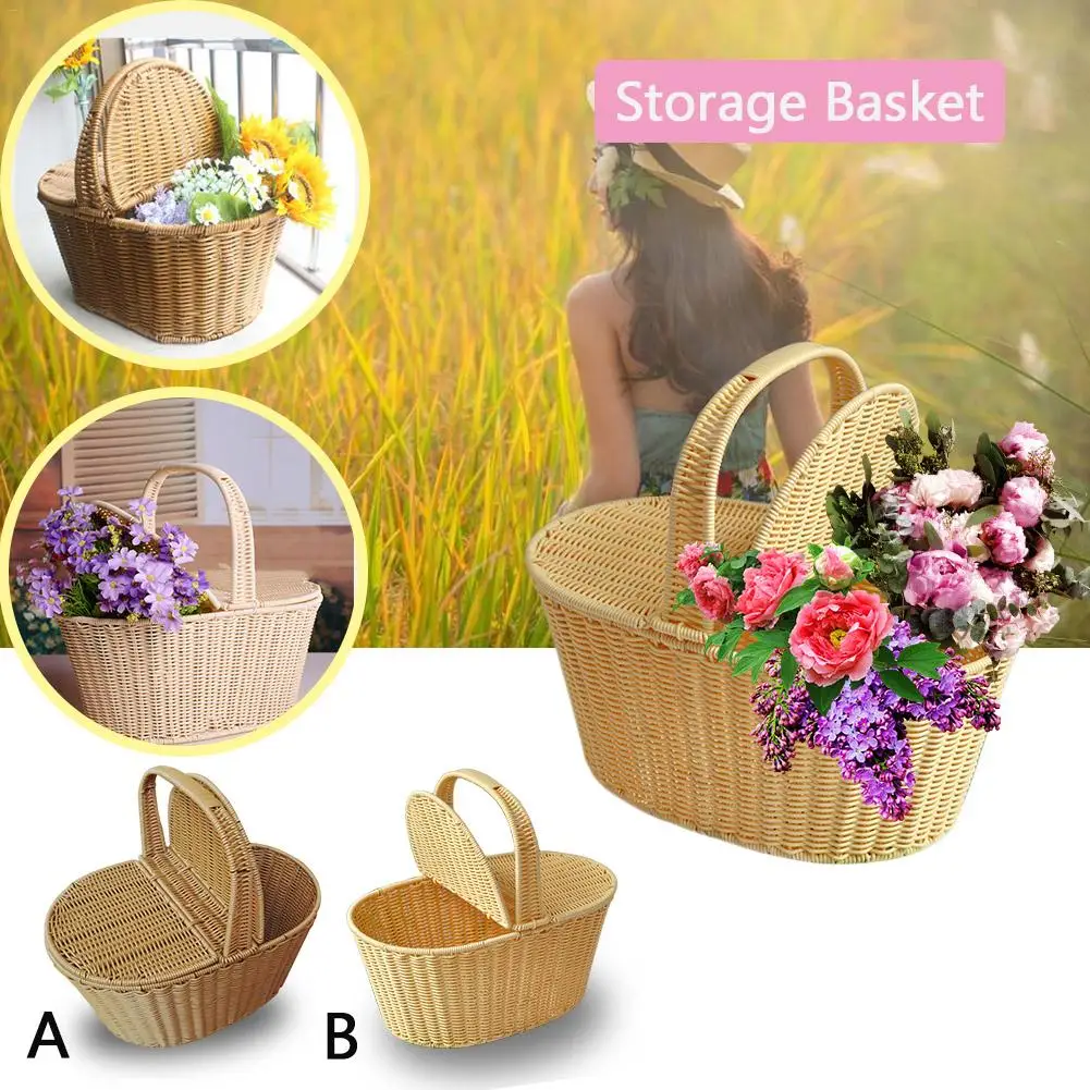 Hand Made Wicker Artificial Rattan Woven Hand Storage Shopping Basket Hotel Cleaning Basket Picnic Basket Flower Basket
Hand Made Wicker Artificial Rattan Woven Hand Storage Shopping Basket Hotel Cleaning Basket Picnic Basket Flower Basket