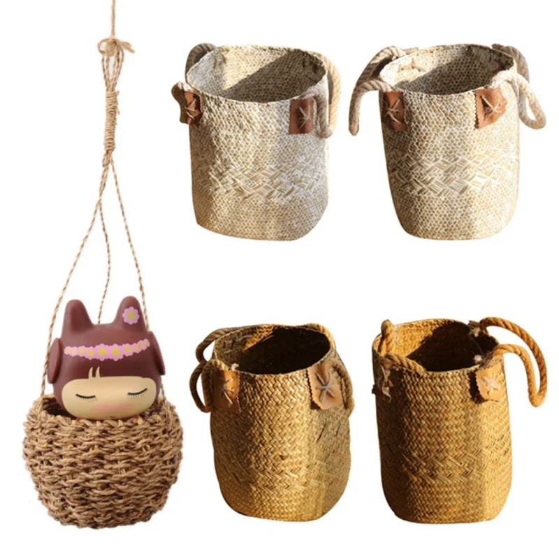 Hand-Woven Straw Storage Baskets Foldable Organizer for Dirty Clothes Fruit Flowers Storage Baskets Desktop Decoration
Hand-Woven Straw Storage Baskets Foldable Organizer for Dirty Clothes Fruit Flowers Storage Baskets Desktop Decoration