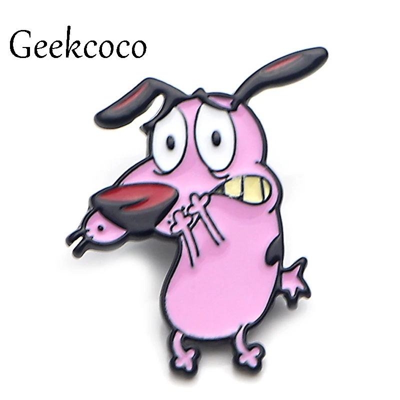 COURAGE The Cowardly Dog Zinc Alloy cartoon Funny Pin backpack clothes brooches for men women hat decoration badges medals J0023
COURAGE The Cowardly Dog Zinc Alloy cartoon Funny Pin backpack clothes brooches for men women hat decoration badges medals J0023