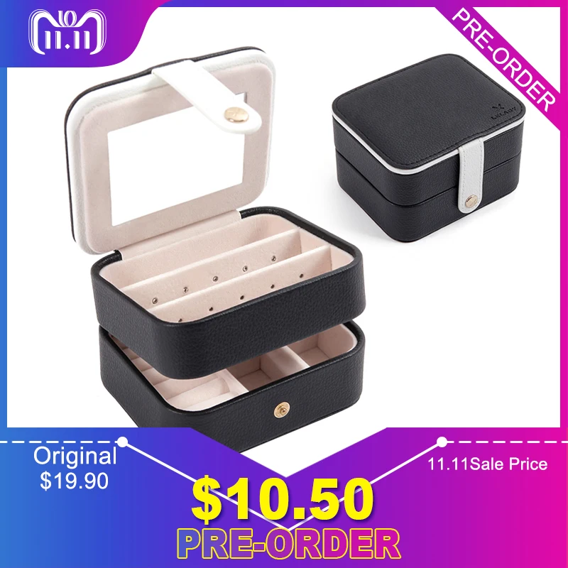 LELADY Portable Travel Small Jewelry Box Multifunction Three Layers Storage Organizer Box with mirror Leather Box for Jewelry
LELADY Portable Travel Small Jewelry Box Multifunction Three Layers Storage Organizer Box with mirror Leather Box for Jewelry