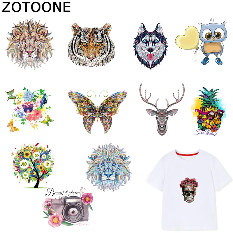 ZOTOONE Animal Wolf Tiger Stickers Flower Patches Iron on Transfers for Clothes T-shirt Heat Transfer DIY Accessory Appliques F1
ZOTOONE Animal Wolf Tiger Stickers Flower Patches Iron on Transfers for Clothes T-shirt Heat Transfer DIY Accessory Appliques F1