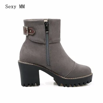 Spring Autumn Winter Women Ankle Boots Square High Heels Woman Short Boots Shoes High Quality Plus Size 34-40.41.42.43 botas
Spring Autumn Winter Women Ankle Boots Square High Heels Woman Short Boots Shoes High Quality Plus Size 34-40.41.42.43 botas