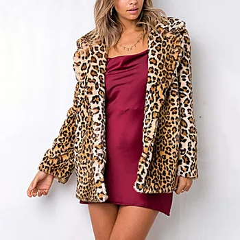 New Luxury Faux Fur Coat Leopard Print Winter Jacket Turn Down Collar Long Sleeve Women's Outerwear Feminino Loose Outerwear
New Luxury Faux Fur Coat Leopard Print Winter Jacket Turn Down Collar Long Sleeve Women's Outerwear Feminino Loose Outerwear